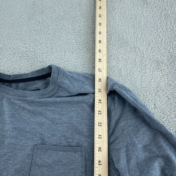 Bass Outdoor Mens Long Sleeve Utili-Tee Ombre Blue Neck Shirt Size M NWT 6045 - Picture 7 of 9